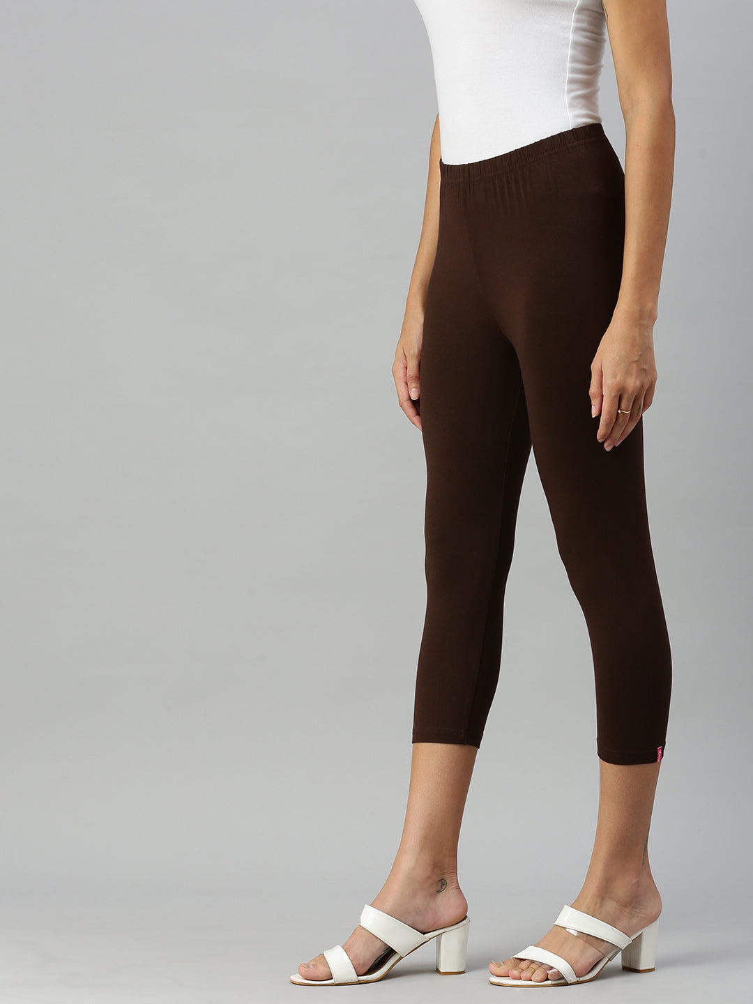 Prisma | Leggings capri-Brown Leggings