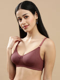 Prisma | Body Fit ( Moulded Encircle Bra)-Dusty Brown Lingerie