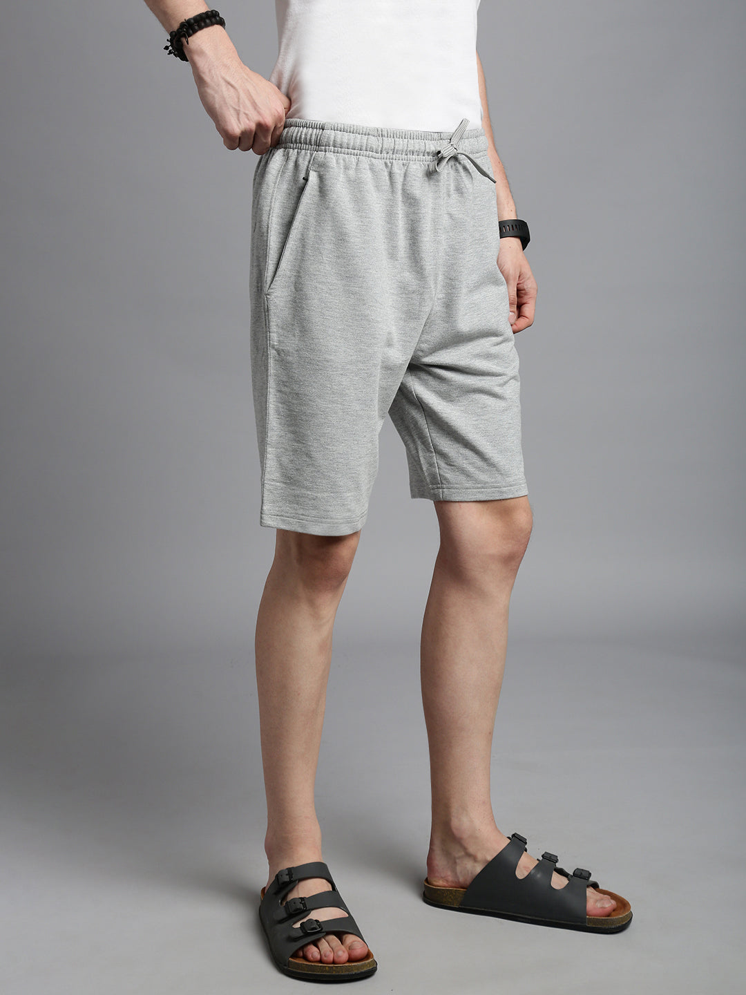 Prisma | Milano Bermudas-Grey Melange Athleisure