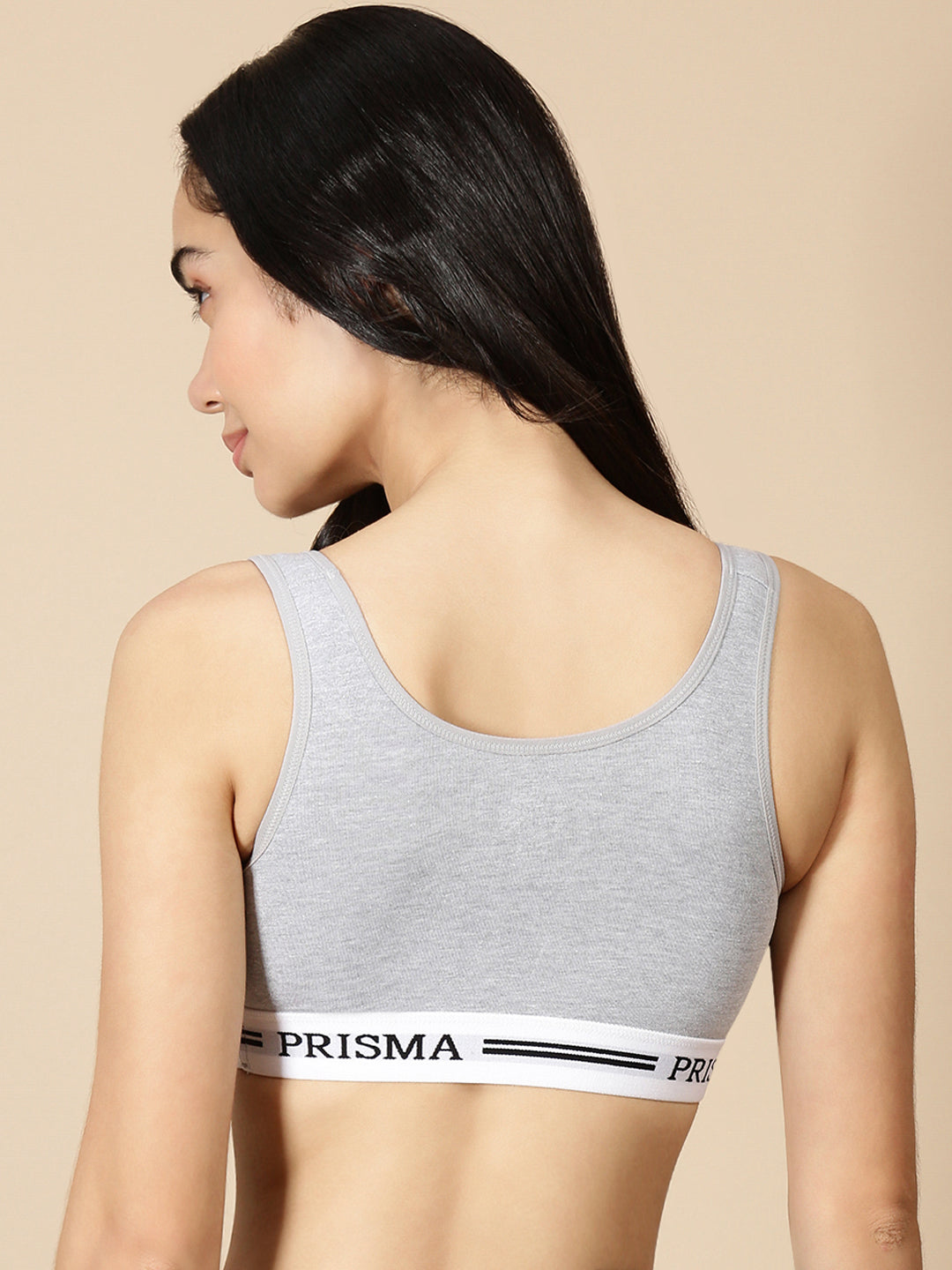 Prisma | Sporty(Moulded Sports Bra)-Grey Melange Lingerie