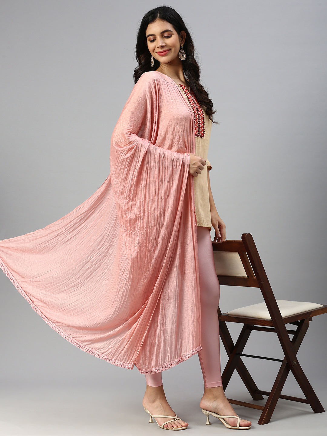 Prisma | Shimmer Dupatta-Rose Gold Accessories