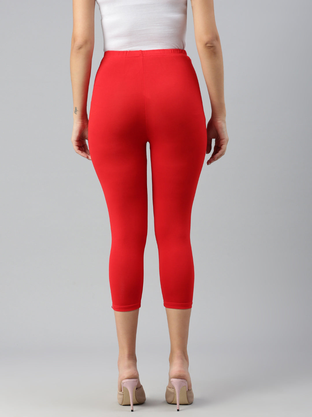 Prisma | Leggings capri-Red Leggings