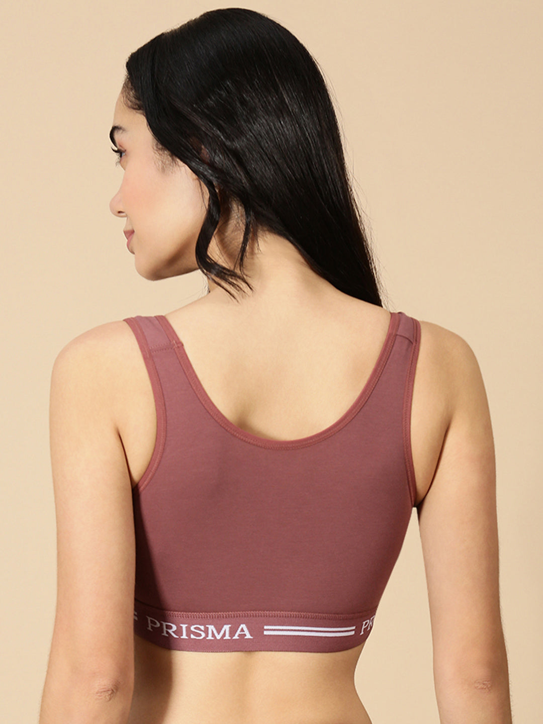 Prisma | Sporty(Moulded Sports Bra)-Dusty Brown Lingerie