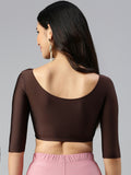 Prisma | Blouse Elbow Sleeve-Brown Blouse