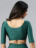 Prisma | Blouse Elbow Sleeve-Bottle Green Blouse