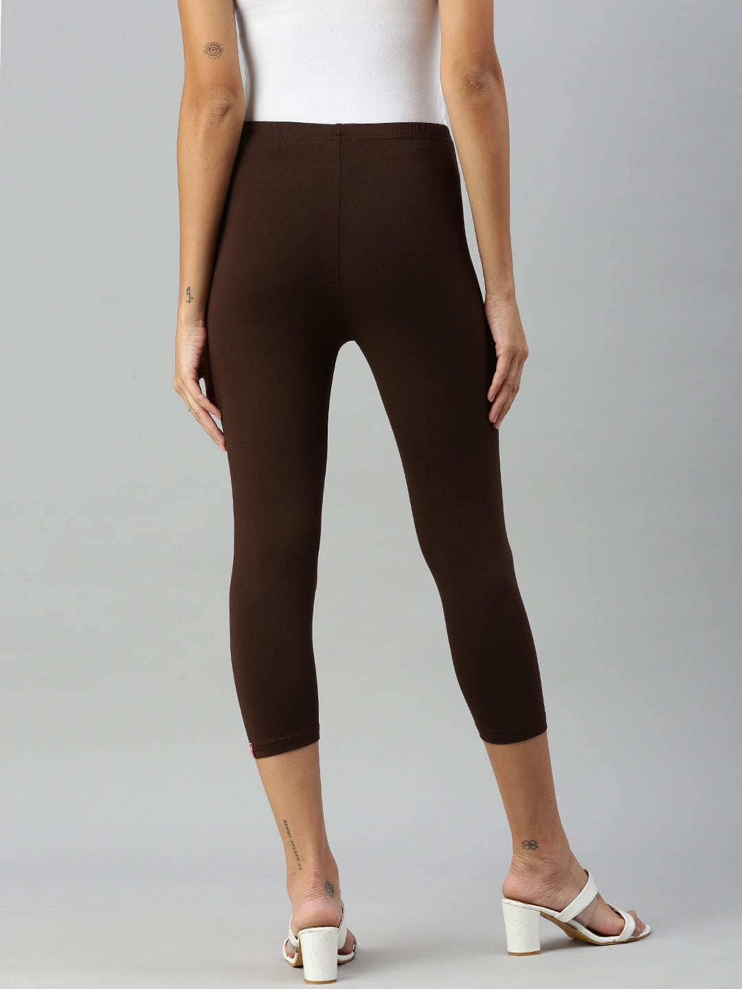 Prisma | Leggings capri-Brown Leggings