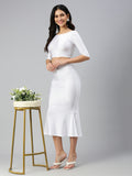 Prisma | Blouse Elbow Sleeve-White Blouse