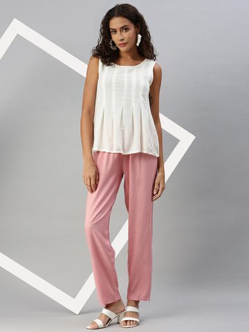 Casual Pant-Dusty Pink