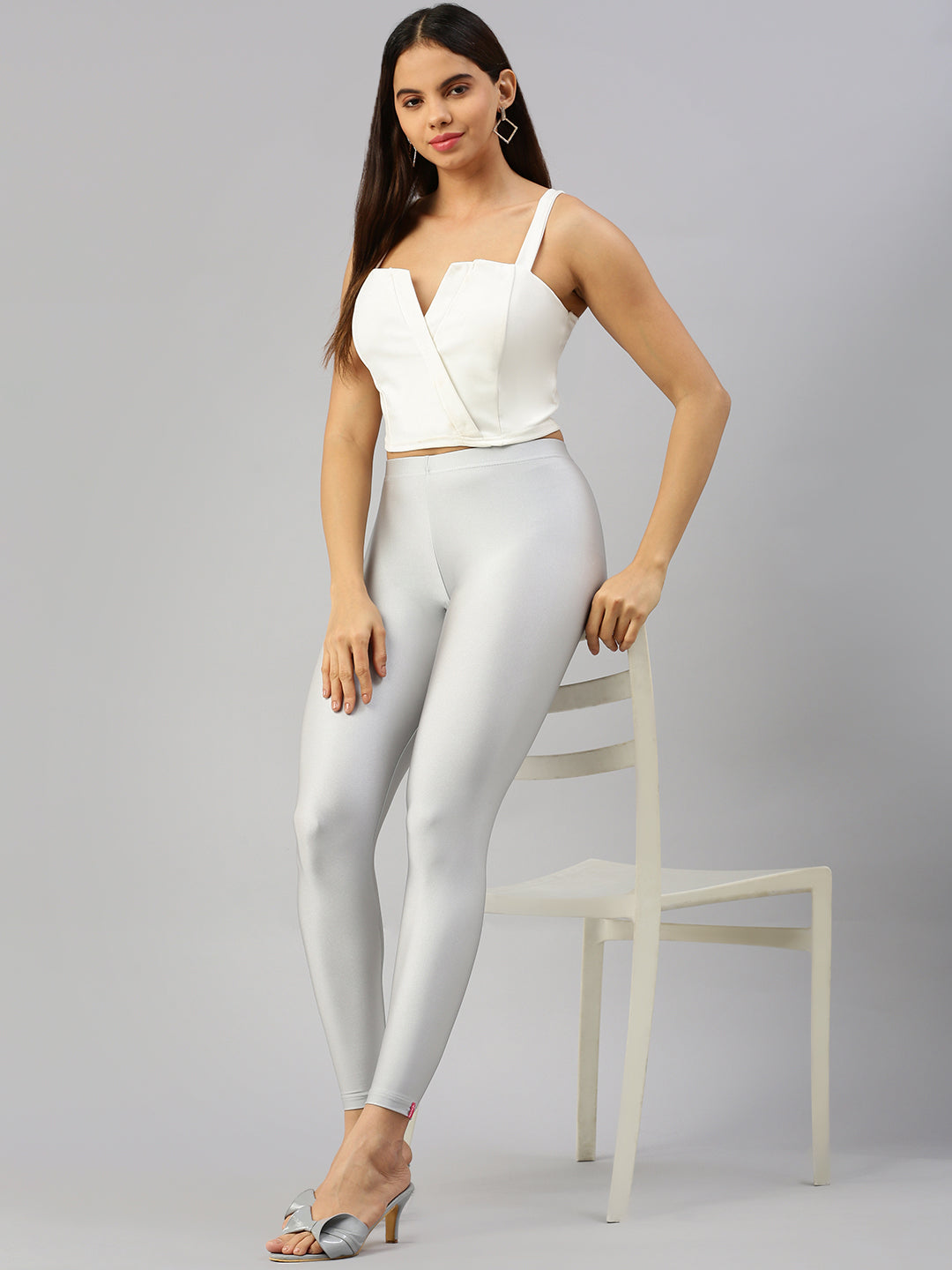 Prisma | Shimmer Leggings-Neo Silver Leggings