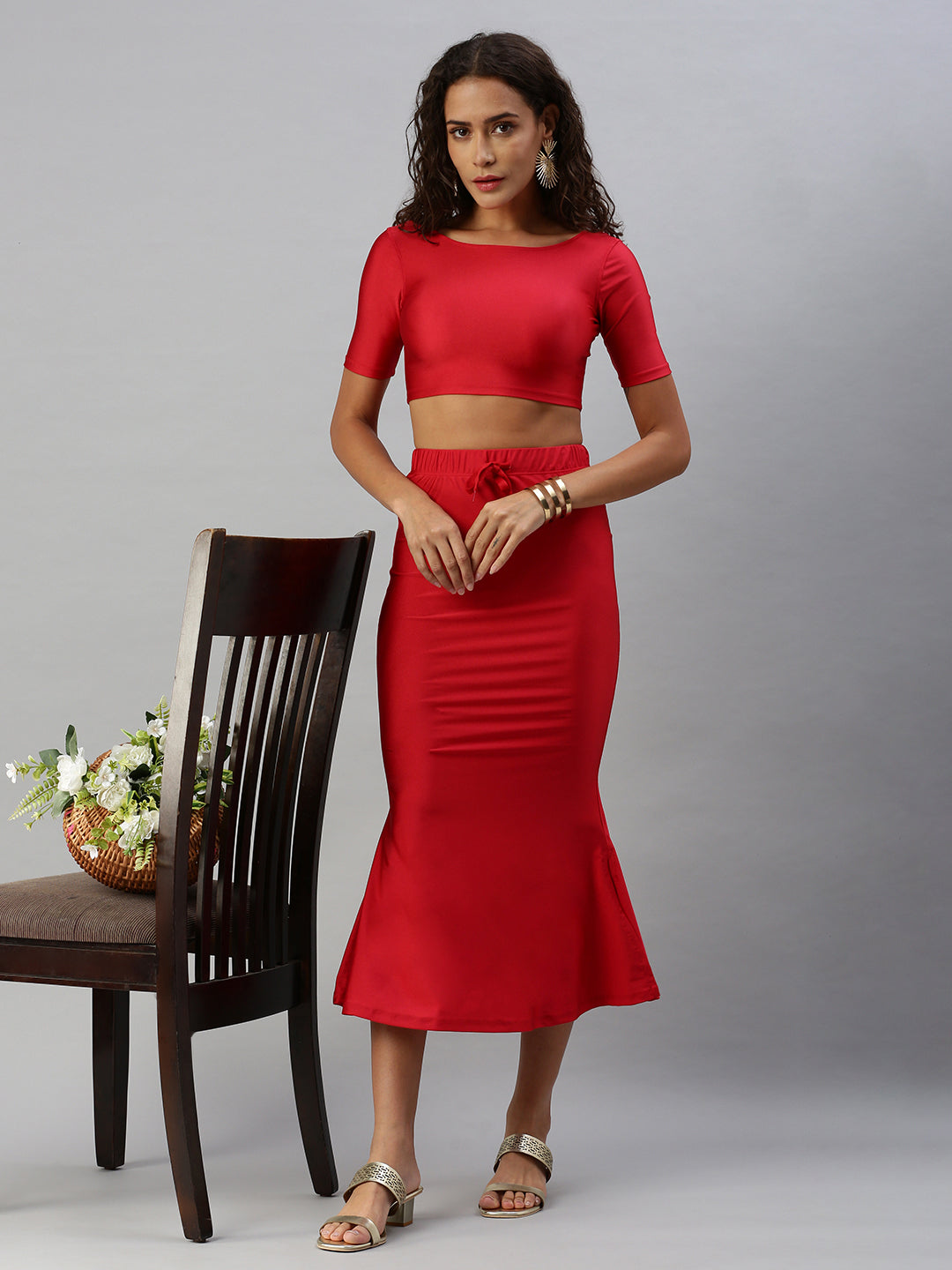 Prisma | Blouse Regular Sleeve-Red Blouse