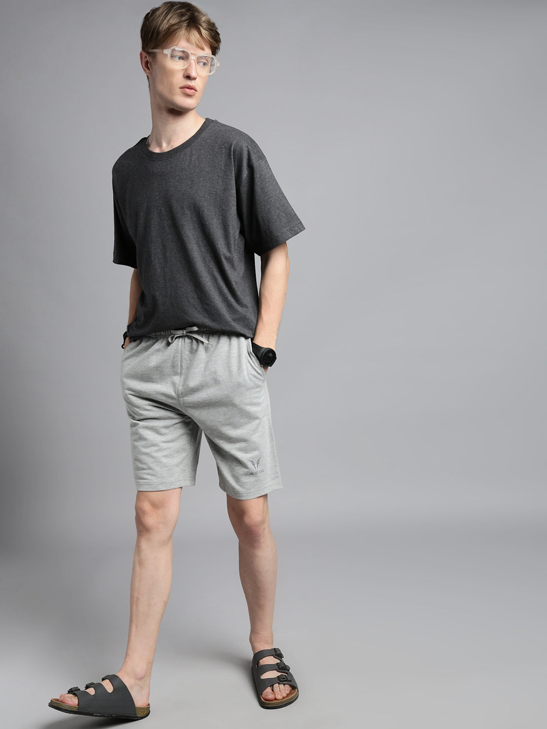 Prisma | Milano Bermudas-Grey Melange Athleisure