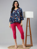 Prisma | Leggings capri-Magenta Leggings