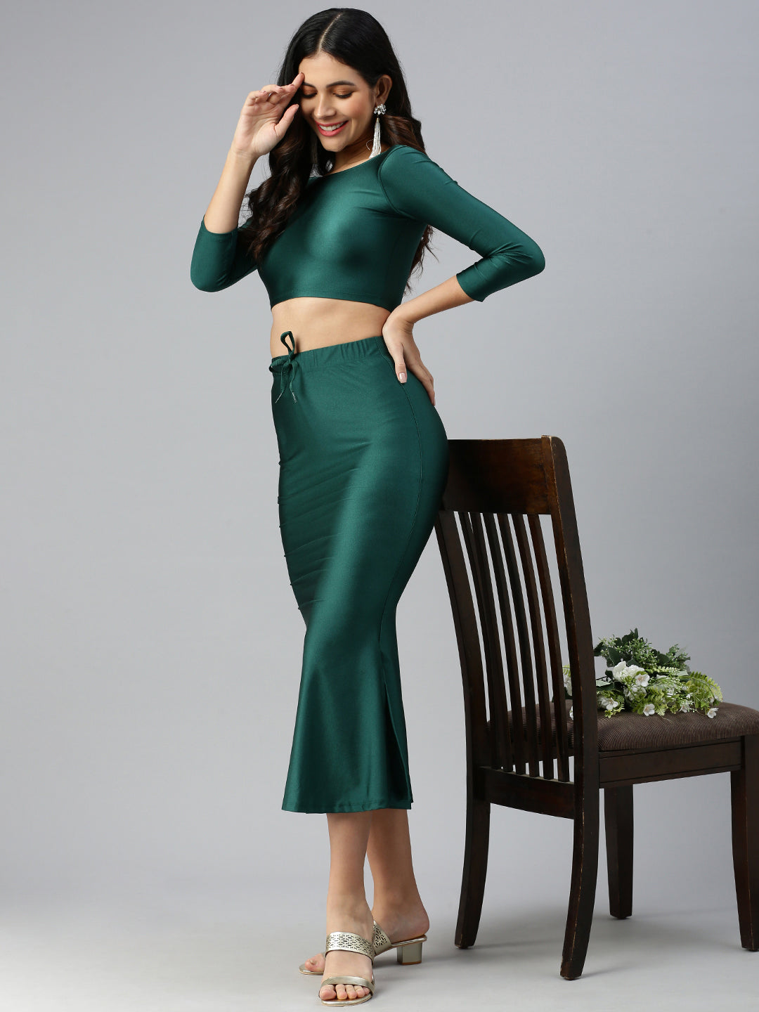 Prisma | Saree Shaper-Bottle Green Inner Wear