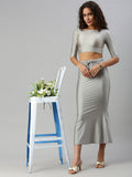 Prisma | Blouse Elbow Sleeve-Super Silver Blouse