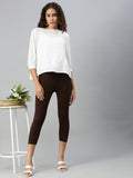 Prisma | Leggings capri-Brown Leggings