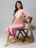 Prisma | Blouse Elbow Sleeve-Rose Gold Blouse