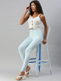Prisma | Churidar Leggings-Sky Blue Leggings