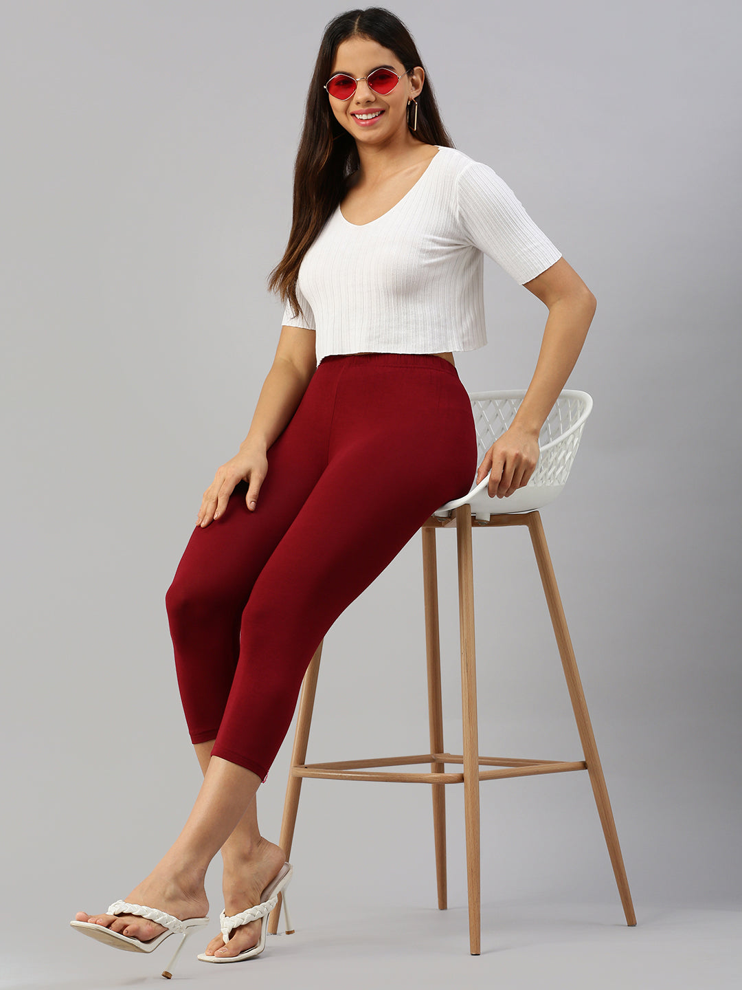 Prisma | Leggings capri-Frenchwine Leggings