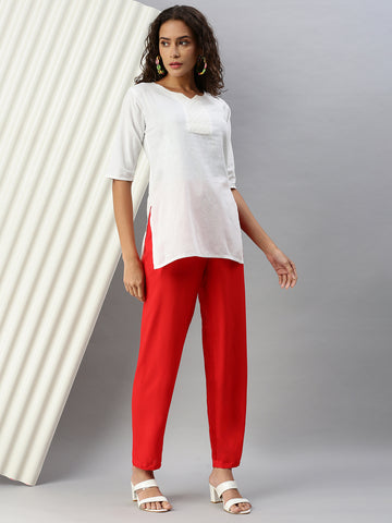 Casual Pant-Red