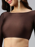 Prisma | Blouse Elbow Sleeve-Brown Blouse