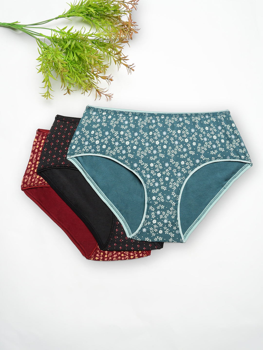 Prisma | High Waist Panty(OE-Outer Elastic) (PO3)-Combo-6 Lingerie