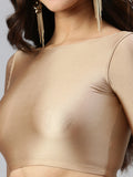 Prisma | Blouse Elbow Sleeve-Nude Blouse