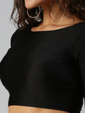 Prisma | Blouse Elbow Sleeve-Black Blouse