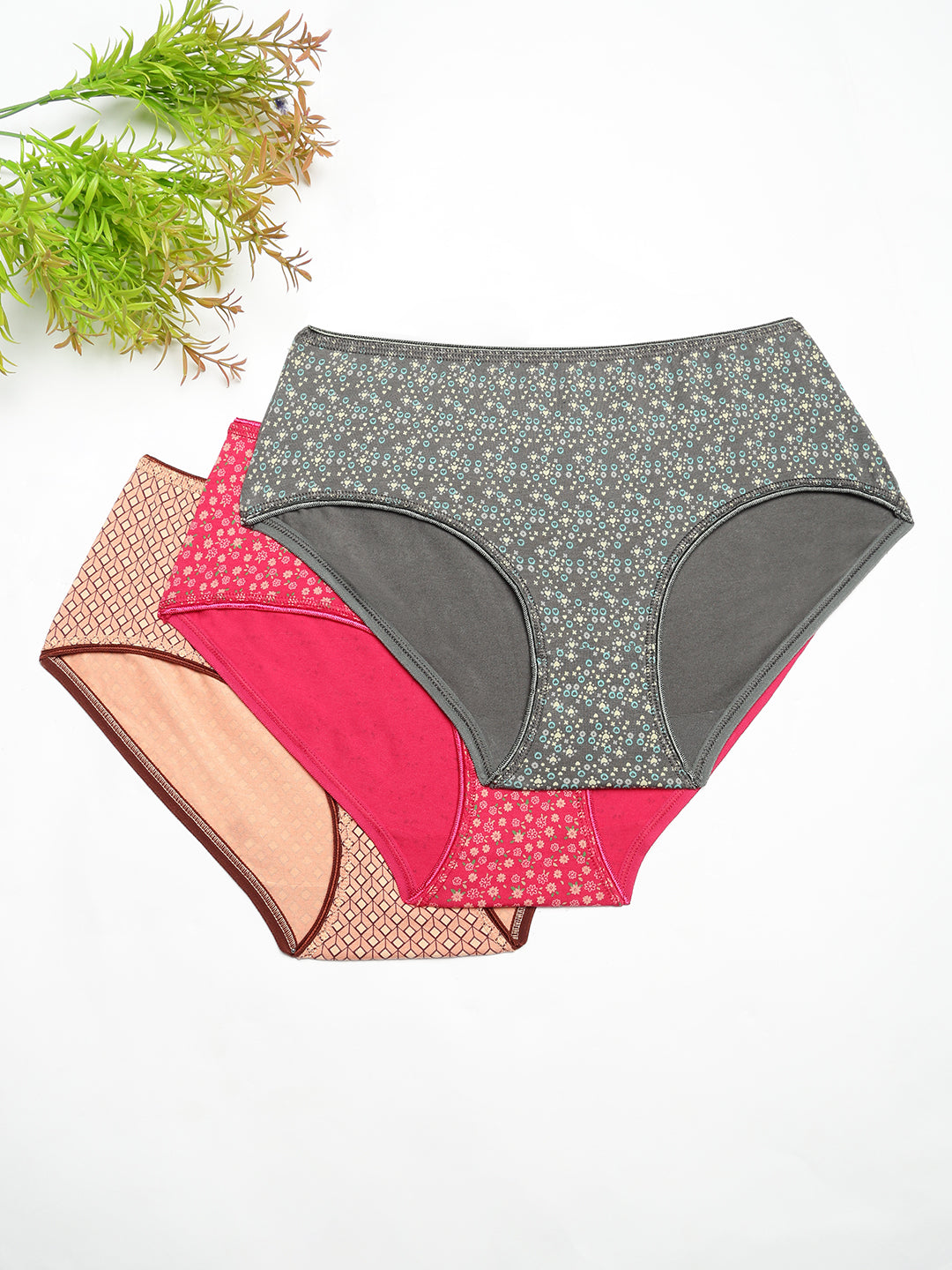 Prisma | High Waist Panty(OE-Outer Elastic) (PO3)-Combo-7 Lingerie