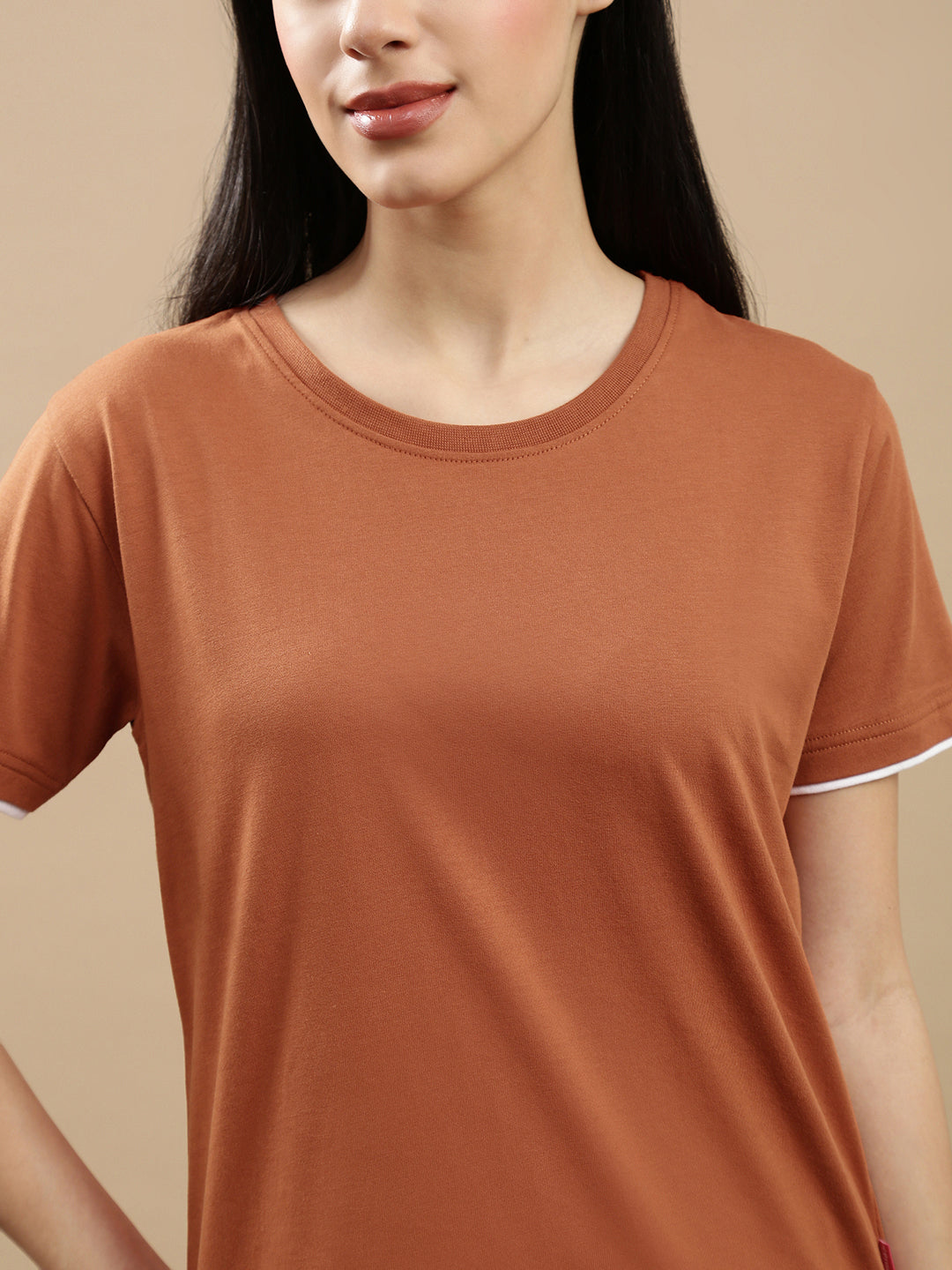 Prisma | Basic Tee-Burnt Orange Athleisure