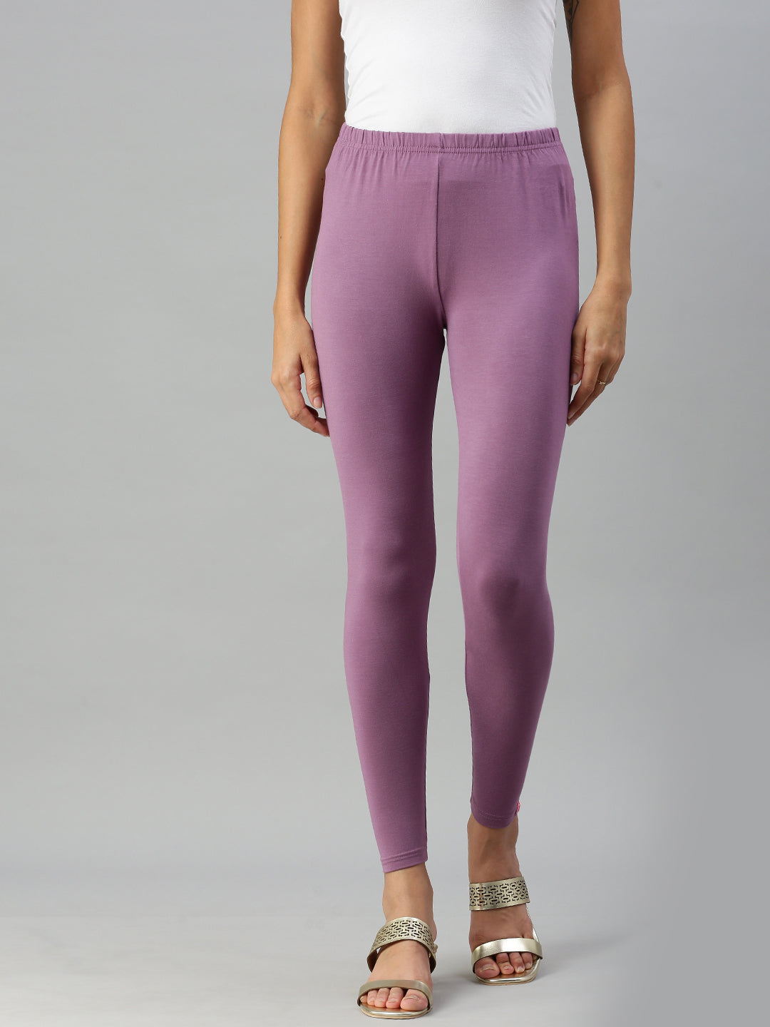 Ankle Leggings-Dusty Purple