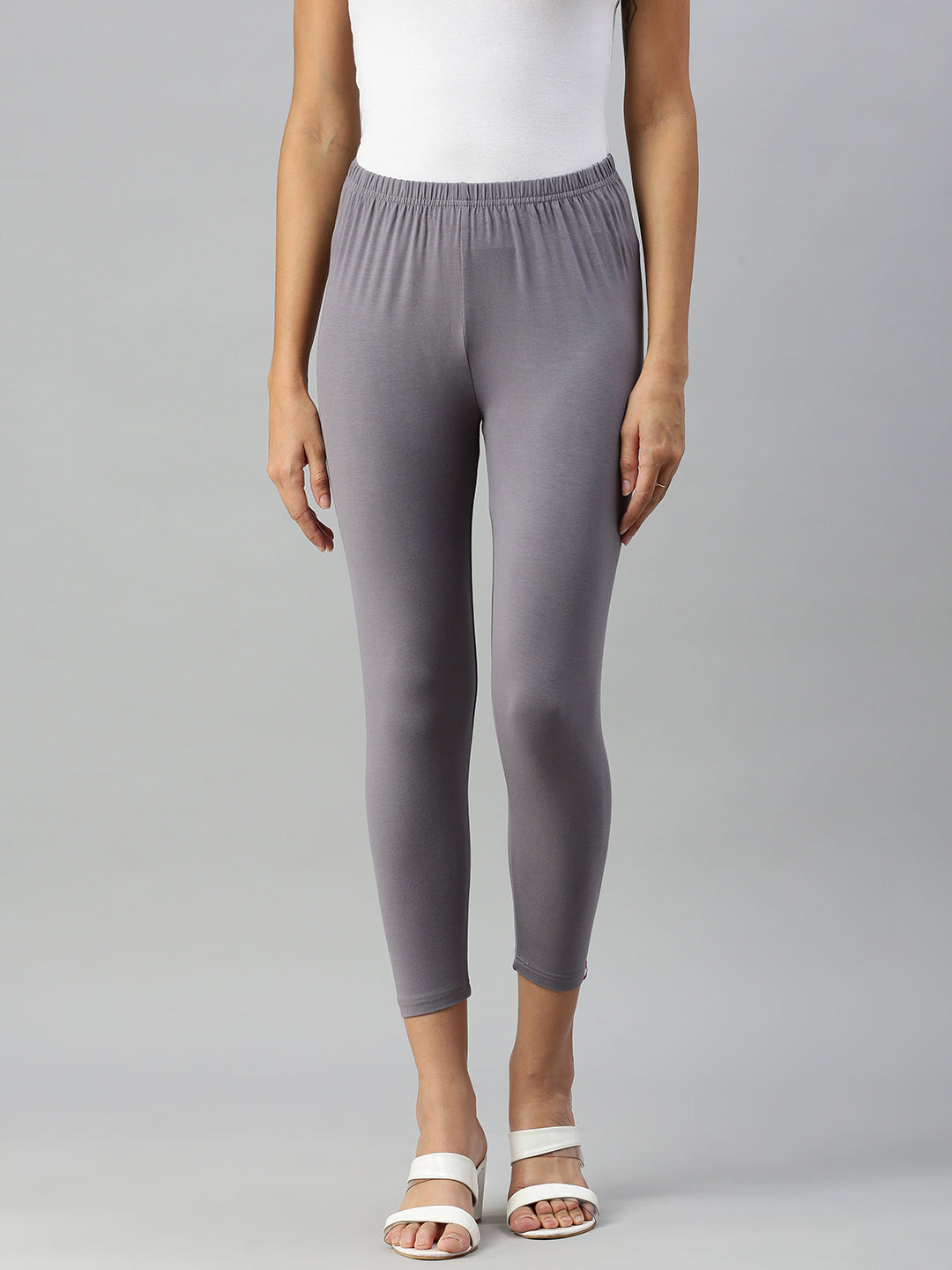 Prisma | Cuff Length Leggings-Grey Leggings