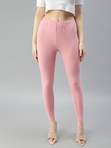 Ankle Leggings-Dusty Pink