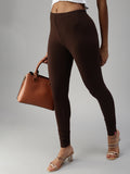 Prisma | Churidar Leggings-Brown Leggings
