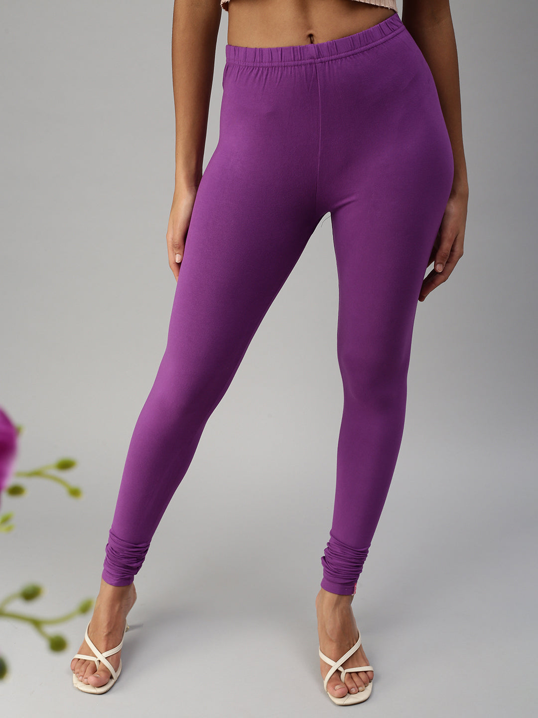 Prisma | Churidar Leggings-Violet Leggings
