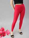 Prisma | Ankle Leggings-Crimson Red Leggings