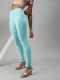 Prisma | Churidar Leggings-Aquamarine Leggings