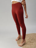 Prisma | Ankle Leggings-Cherry Brown Leggings