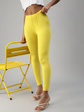 Prisma | Ankle Leggings-Lemon Yellow Leggings