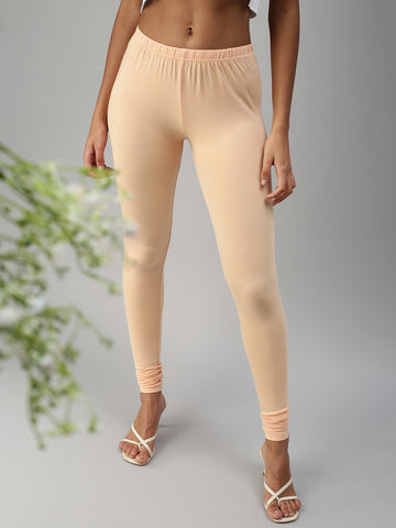 Churidar Leggings-Orange Peach