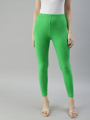 Ankle Leggings-Parrot Green