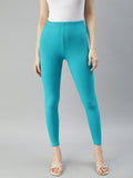 Prisma | Ankle Leggings-Turquoise Leggings