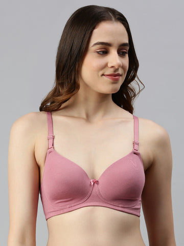 Padded(Padded Removable Hook Bra)-Mauve