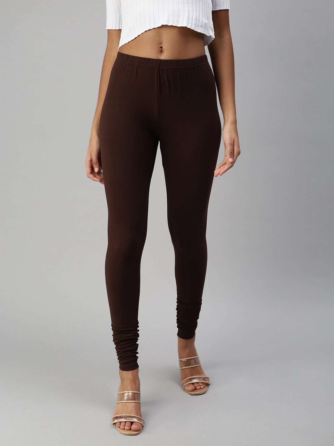 Prisma | Churidar Leggings-Brown Leggings