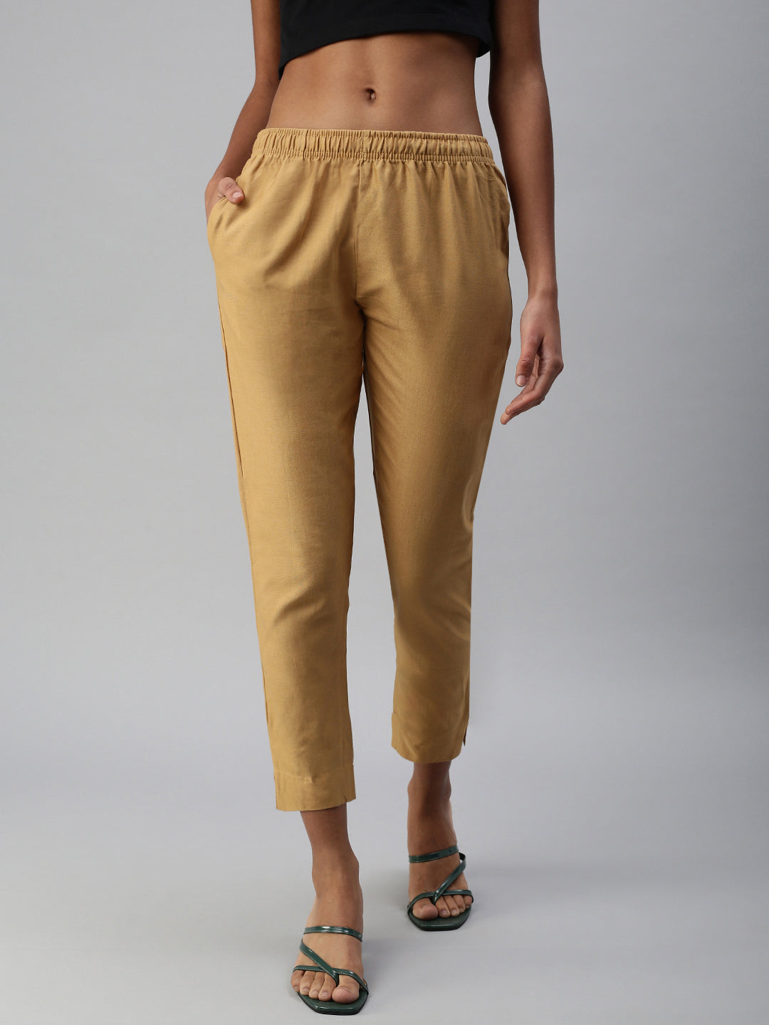 Stylish Linen Ankle Length Pants for Women
