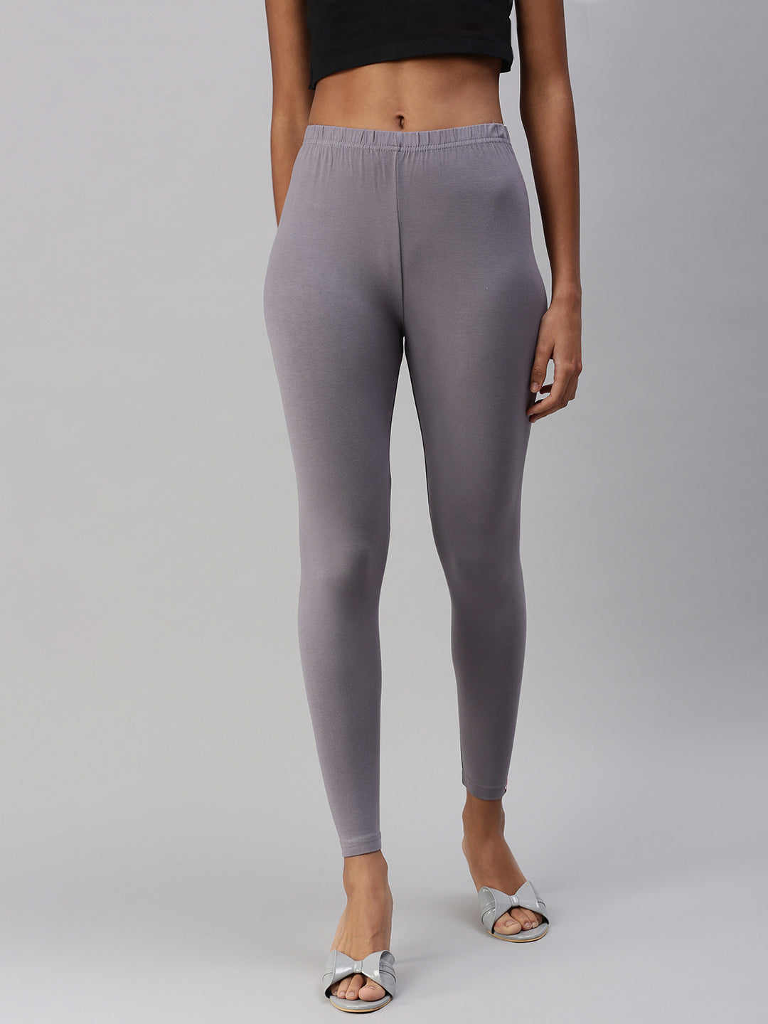 Shop Prisma's Grey Ankle Leggings for Comfortable Style