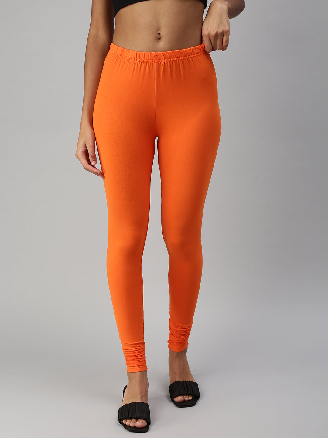 Get Stylish Orange Churidar Leggings from Prisma