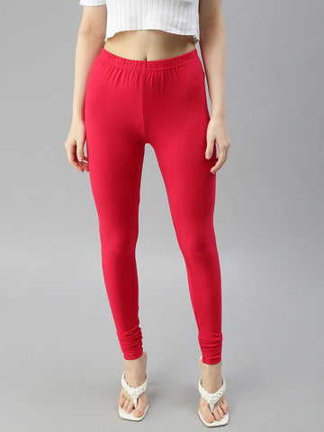 Churidar Leggings-Crimson Red