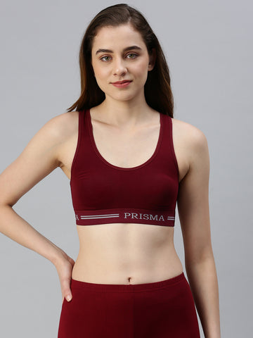 Sporty(Moulded Sports Bra)-Frenchwine