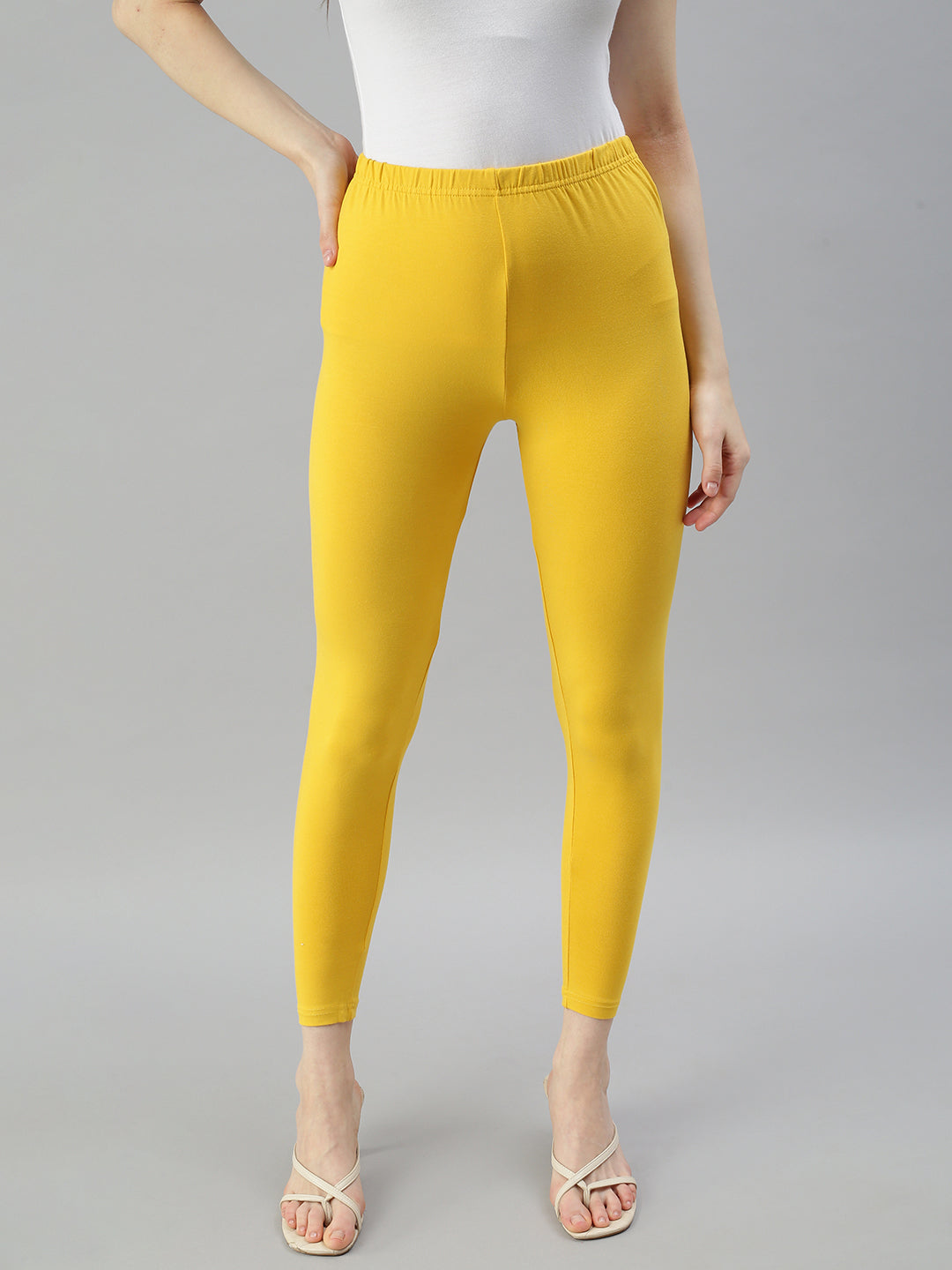 Prisma Gold Ankle Leggings for Women - Comfortable Fit