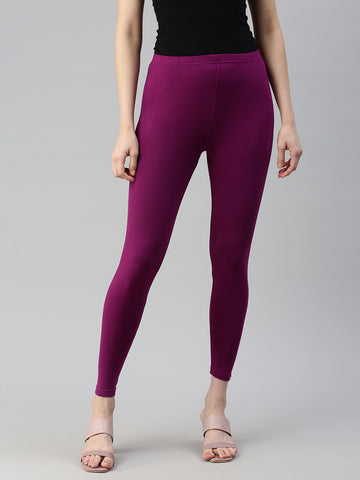 Prisma | Ankle Leggings-Plum Leggings